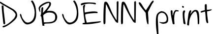 DJB JENNYprint字体预览图