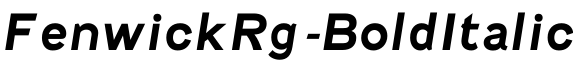 FenwickRg-BoldItalic预览字体图片