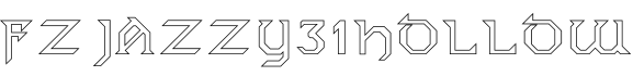 FZ JAZZY 31 HOLLOW字体预览图