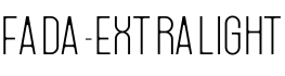 Fada-ExtraLight字体预览