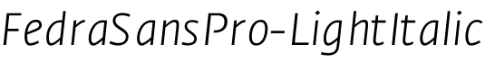 FedraSansPro-LightItalic字体预览