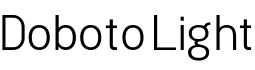 Doboto Light预览字体图片