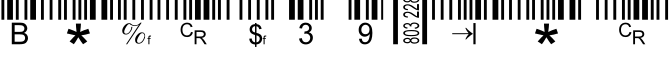 Barcode 3 of 9 Italic字体预览