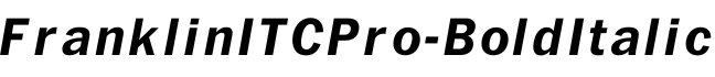 FranklinITCPro-BoldItalic字体预览图