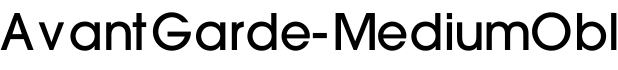 AvantGarde-MediumObl字体预览