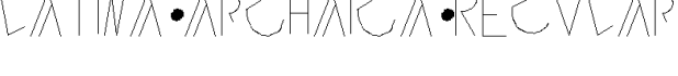 Latina archaica Regular字体预览图