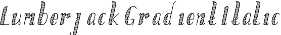 Lumberjack Gradient Italic字体预览