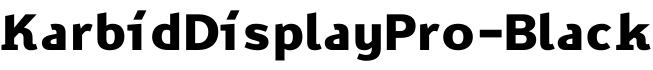 KarbidDisplayPro-Black字体预览图