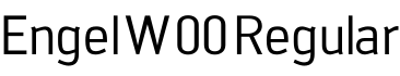 Engel W00 Regular字体预览图
