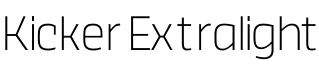Kicker Extralight字体预览图