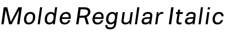 Molde Regular Italic字体预览
