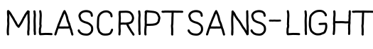 MilaScriptSans-Light字体预览