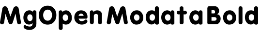 MgOpen Modata Bold字体预览图
