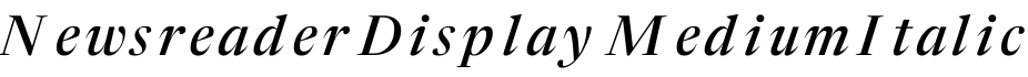 Newsreader Display Medium Italic字体预览