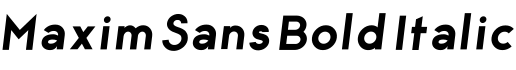 Maxim Sans Bold Italic预览字体图片