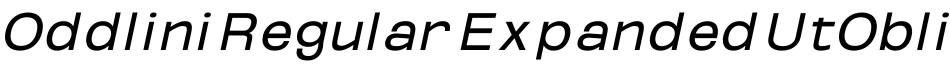 Oddlini Regular Expanded UtObli字体预览图