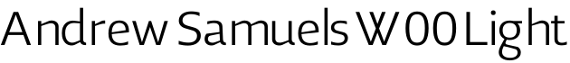 Andrew Samuels W00 Light字体预览图