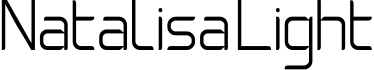 Natalisa Light字体预览图