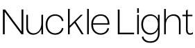 Nuckle Light字体预览