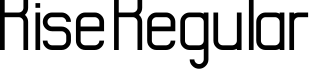 Rise Regular字体预览
