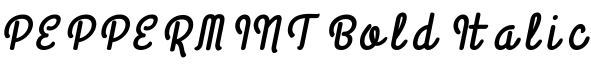 PEPPERMINT Bold Italic字体预览
