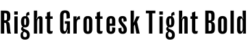 Right Grotesk Tight Bold预览字体图片