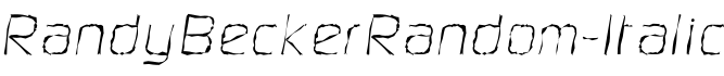 RandyBeckerRandom-Italic字体预览图