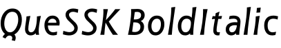 QueSSK BoldItalic字体预览