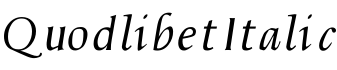 Quodlibet Italic字体预览