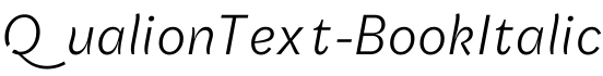 QualionText-BookItalic字体预览