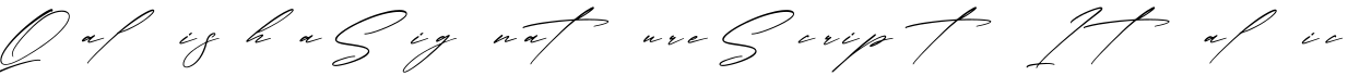 Qalisha Signature Script Italic字体预览