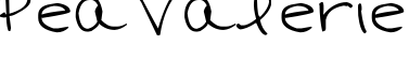Pea Valerie字体预览图
