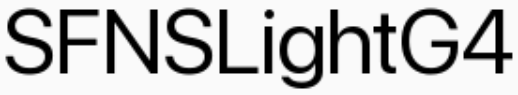 SF NS Light G4字体预览图