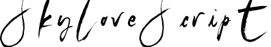 SkyLoveScript字体预览图