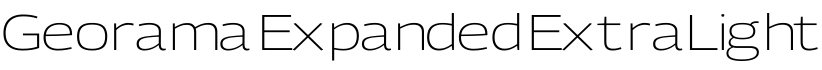 Georama Expanded ExtraLight字体预览图