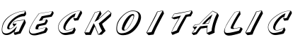 Gecko Italic预览字体图片