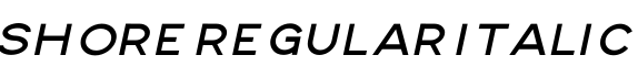 Shore Regular Italic字体预览