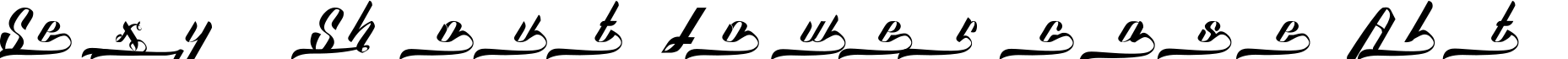 SexyShoutLowercaseAlt字体预览