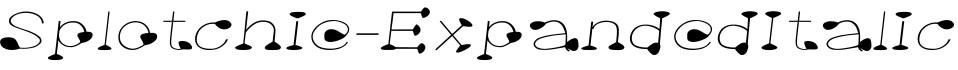Splotchie-ExpandedItalic字体预览