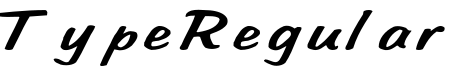 Type Regular字体预览图