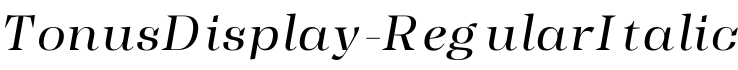 TonusDisplay-RegularItalic字体预览图