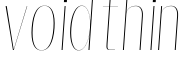 void thin字体预览