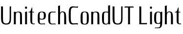 UnitechCondUT Light字体预览图