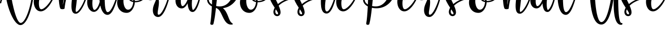 Vendora Rossie Personal Use字体预览图