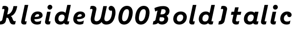 Kleide W00 Bold Italic字体预览图