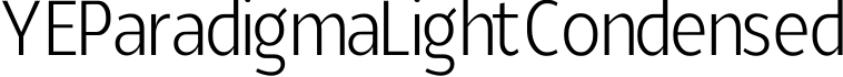 YEParadigmaLightCondensed字体预览图