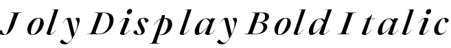 Joly Display Bold Italic字体预览