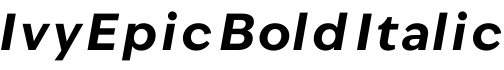 IvyEpic Bold Italic字体预览