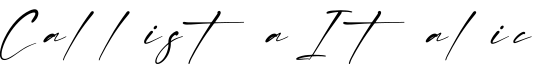 Callista Italic字体预览