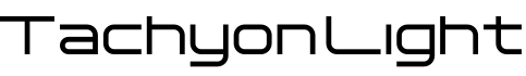 Tachyon Light字体预览图